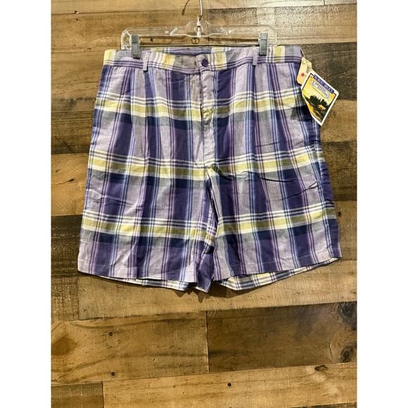 Vintage'70s Robert Bruce weekend edition Plaid shorts - Size 38 - Picture 9 of 9